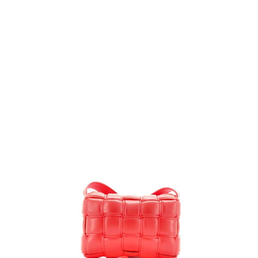 Bottega Veneta Cassette Crossbody Bag Padded Maxi Intrecciato Leather Small Red - Picture 3 of 6